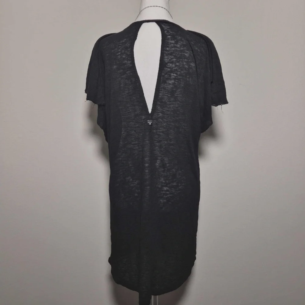 Billabong Out For Waves Sheer Coastal Cover Up Burnout Knit Fluttery Tunic Top L - Picture 8 of 14